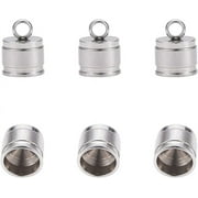 100PCS 6mm 304 Stainless Steel Cord Ends Jewelry Making Caps Glue-in Fasteners for Jewelry Making